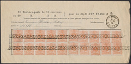 N°28 X20 Sur "Bulletin Caisse Générale D'épargne Et De Retraite" Obl Simple Cercle "Celles" (1884) - Post-Faltblätter