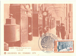 AMIENS SOMME : THEME LA POSTE FACTEURS TIRAGE SPECIAL POUR JOURNEE DU TIMBRE 1979 MUSEE DE LA POSTE HÔTEL PARIS - Poste & Facteurs