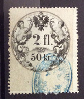 MARCA DA BOLLO  AUSTRIA  L.V.  2 Fl  50 Kr4   BBB Su Carta Azzurra ( Anche Se In Foto Non Si Vede...) - Revenue Stamps