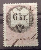 MARCA DA BOLLO  AUSTRIA  L.V.  6  Kr  BBB Su Carta Azzurra ( Anche Se In Foto Non Si Vede...) - Revenue Stamps