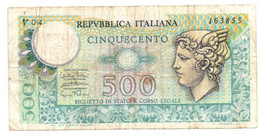 Italia - 500 Lire 1974 Mercurio    ---- - 500 Liras