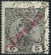 Portugal 1910 D Manuel II Overprinted REPUBLICA Cancel - Used Stamps