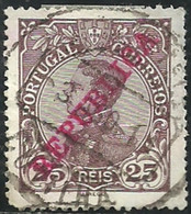 Portugal 1910 D Manuel II Overprinted REPUBLICA Cancel - Gebruikt