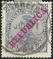 Portugal 1910 D Manuel II Overprinted REPUBLICA Cancel - Oblitérés