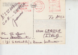 TURCHIA 1973 -  Targhetta Rossa  -.- - Lettres & Documents