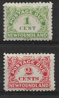 NEWFOUNDLAND 1939 1c, 2c POSTAGE DUES SG D1/D2 MOUNTED MINT Cat £22.50 - Einde V/d Catalogus (Back Of Book)