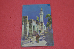 Libia Libya Tripoli Villaggio Sciara Scia Illustratore P. Rocco + Retro Pubblicitaria Calzaturificio Varese Di Roma - Libia