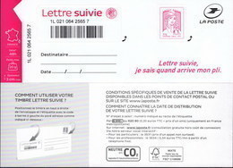 LA LETTRE SUIVIE (LS 4) Type Ciappa, 2ème Tirage 2016. Sans Logo €uro Et Fond Du Timbre En Pointillés. - Adhesive Stamps