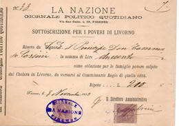 1893 FIRENZE - LA NAZIONE,GIORNALE POLITICO - Italie