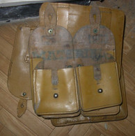 Cartouchiere Cuir Ancienne  De L'armée Française - Equipement