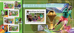 Guinea 2015, Football African Cup, 4val In BF +BF IMPERFORATED - Afrika Cup
