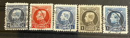 België Zegel Nrs 211 - 215 Used - 1919-1920 Albert Met Helm