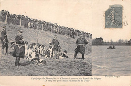 Rambouillet      78   Chasse A Courre. Equipage Bonnelles Duchesse D'Uzès. Le Cerf Pris Dans L'étang .Molle (voir Scan) - Rambouillet