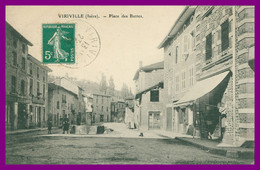 VIRIVILLE - Place Des Buttes - Fontaine - Animée - Edit. L.C. - 1908 - Viriville
