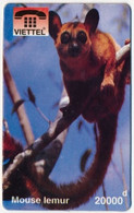 VIETNAM VIÊT-NAM 20.000 PHONECARD TELECARTE FAUNA ANIMALS MOUSE LEMUR VERY GOOD - Viêt-Nam