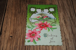 27810-                     THINKING OF YOU / FLOWERS / OLD RELIËF CARD - Valentijnsdag