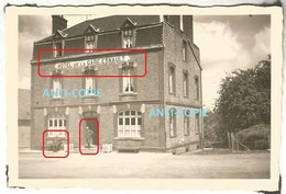 WW2 RARE PHOTO ORIGINALE Soldats Allemands Hôtel à SAINT SEVER CALVADOS Entre Vire & Villedieu Les Poêles - 1939-45