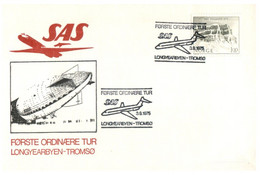 (HH 7) Norway - SAS Airline - Longyearbyen To Tromsø 1st Flight (1975) - Flugzeuge