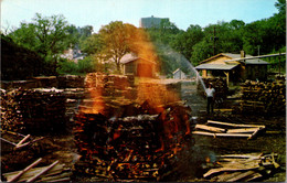 Tennessee Lynchburg Making Charcoal At Jack Daniel's - Lynchburg