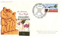 (HH 9) Australia - Souvenir Cover - 1st England To Australia 50th Anniversary Flight (1969) - Primeros Vuelos