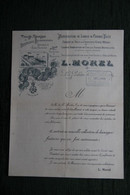 Facture Ancienne - LA PALISSE , L.MOREL  : Manufacture De Laines Et Cotons Filés. Draperies Bourbonnaises. - 1800 – 1899