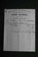 Facture Ancienne - CLERMONT FERRAND, GRAU RAPHAEL, Spécialité De Bonneterie. - 1800 – 1899