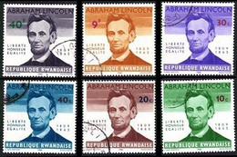 92/97° - Centenaire De La Mort / Honderdste Verjaardag Van De Dood Van / 100. Todestag - D'Abraham Lincoln - RWANDA - Oblitérés