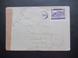 Österreich 1945 /48 Landschaften Nr. 767 (1 Schilling) EF Auslandsbrief Wien - Braunschweig Österreichische Zensurstelle - Briefe U. Dokumente