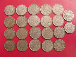 Portugal. Lot De 22 Pièces : 2,50 Escudos 1964/1981 - Portugal