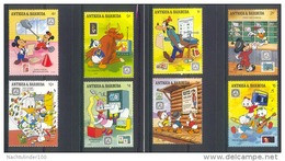 Nap155 WALT DISNEY POSTZEGELS PROMOTEN POST OFFICE STAMP COLLECTION PROMOTING STAMPS ANTIGUA & BARBUDA 1989 PF/MNH - Disney