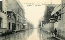 Rouen * Ile Lacroix * La Rue Centrale * Ateliers Et Chantiers * Pendant La Crue De La Seine * 2 Février 1910 - Rouen