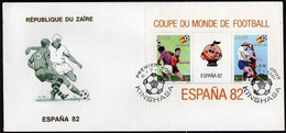 FDC (BL48) - Coupe Du Monde De Football / Wereldbeker Voetbal / Fussballweltmeisterschaft - "España 82" - ZAÏRE - 1980-1989