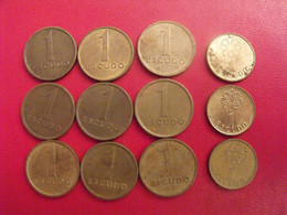 Portugal. Lot De 12 Pièces : 1 Escudo  1981/1999 - Portugal