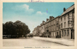 Landerneau * Esplanade * Le Quai De Léon * Poste Ptt - Landerneau