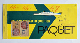 COMPAGNIE DE NAVIGATION PAQUET - Billet De Passage Réquisition DAKAR MARSEILLE - Ancerville - 1965 - Wereld