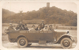 65-LOURDES- CARTE-PHOTO- VEHICULE DE TOURISTES GARAGE L BOURIETTE - Lourdes