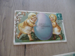 CPA Joyeuses Pâques Enfants Gaufrée Relief - Easter