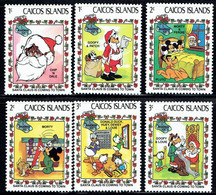 DISNEY 1983 Christmas - Santa Is Coming To Town M (Caicos Islands) - Disney