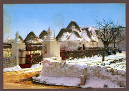 °°° Cartolina - Suggestiva Visione Dei Trulli Dopo Una Nevicata Viaggiata (l) °°° - Bari