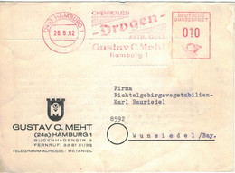 Gustav C. Meht 24a Hamburg 1962 Chemikalien Drogen Aeth. Öle > Wunsiedel - Rs: Flores Hibisci - Pharmacy