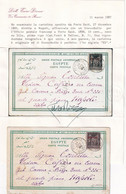 PORT SAÏD 1900 CARTE POUR NAPOLI  AVEC CERTIFICAT - Lettres & Documents