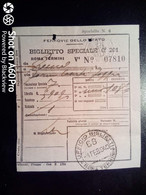 BIGLIETTO SPECIALE - TICKET F.S. - FERROVIE DELLO STATO - ROMA TERMINI LECCE, VIA FORMIA, CASERTA, FOGGIA 2a CL - 1940 - Europa