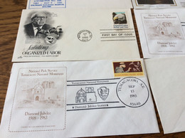 8 Enveloppes « premiers Jours » Américains Annees 1962,1980,1981,1983,1984 Et 1985 - 1981-1990