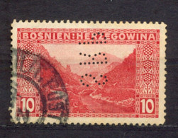 BOSNIA AND HERZEGOVINA - 10 H, Perfin SRP (j.b. Schmarda, Roter&Perschitz), Printing House - Bosnia And Herzegovina