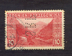 BOSNIA AND HERZEGOVINA - 10 H, Perfin SRP (j.b. Schmarda, Roter&Perschitz), Printing House - Bosnien-Herzegowina