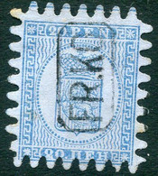 FINLAND 1866 20 P. Blue, Roulette III Fine Used.  Michel 8Bx. - Gebruikt