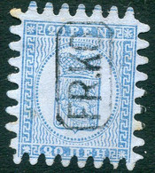 FINLAND 1866 20 P. Blue, Roulette III Fine Used.  Michel 8Bx. - Oblitérés