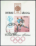 FOOTBALL 1968 Mexico Olympics Dubai U - Oblitérés