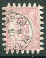 FINLAND 1866 40 P. Rose Roulette III, Used.  Michel 9 Cx - Oblitérés