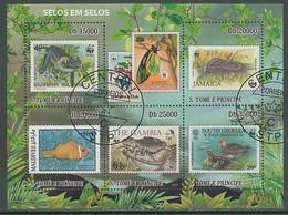 WWF Fauna Sao Tome M/S Of 5 Stamps 2010 - Usados